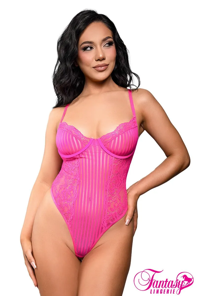 Striped Mesh Teddy sold by Shoe Freaks