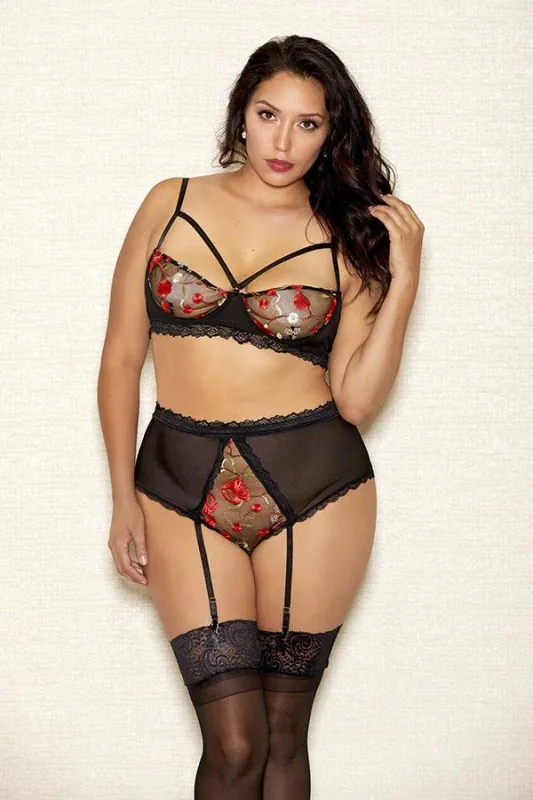 Embroidery Bra Set sold by Shoe Freaks