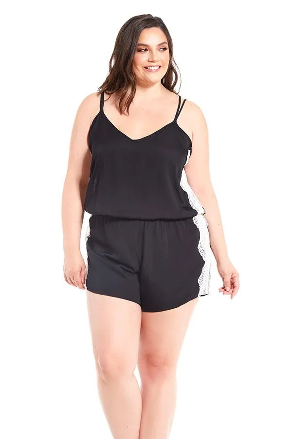 Sleeveless Satin Romper sold by Shoe Freaks