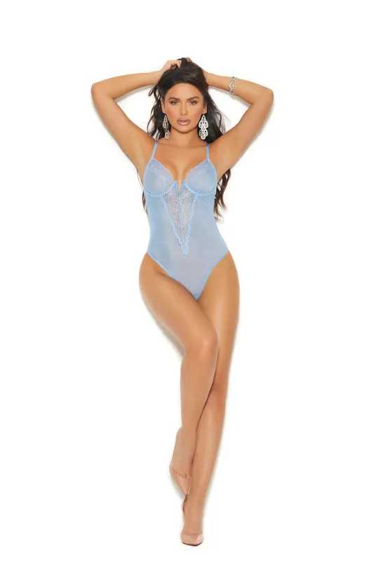 Mesh And Lace Teddy sold by Shoe Freaks