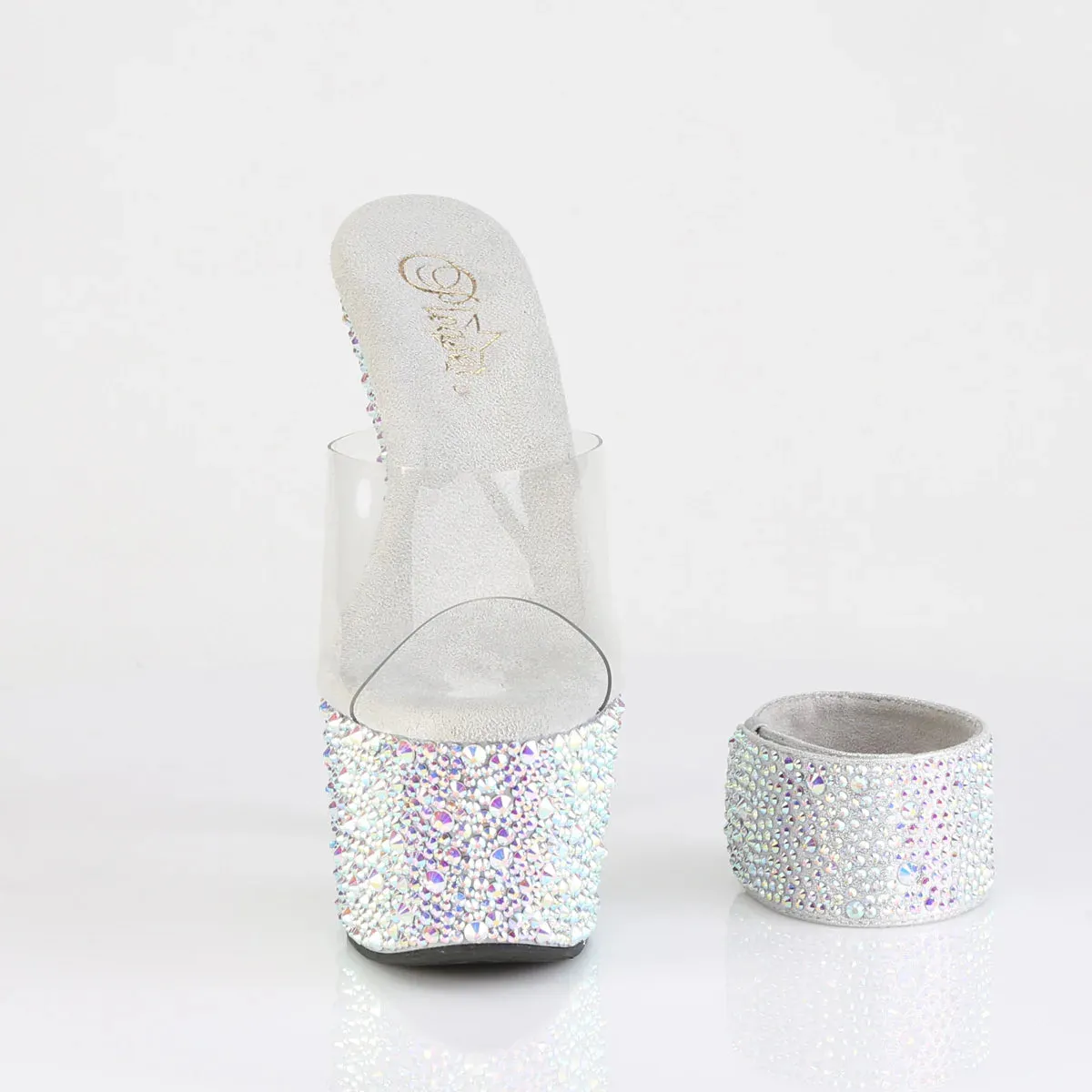 Pleaser Bejeweled-712MS-Clear/Silver-Size 8-Clearance sold by Shoe Freaks product image thumbnail 2