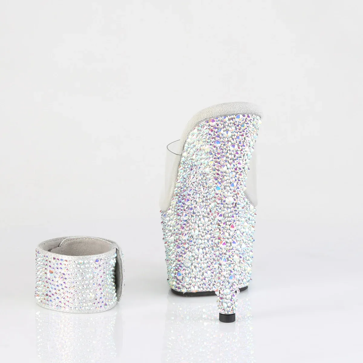 Pleaser Bejeweled-712MS-Clear/Silver-Size 8-Clearance sold by Shoe Freaks product image thumbnail 4
