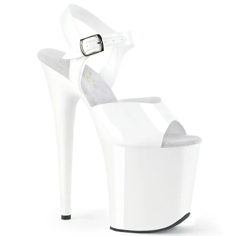 Pleaser Flamingo-808N-White-Size 12-Clearance sold by Shoe Freaks