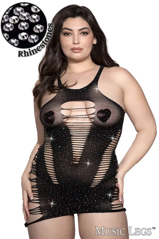 Strappy Rhinestone Shirt sold by Shoe Freaks