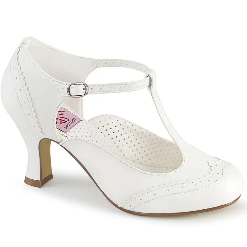 Pin Up Couture Flapper-26-White-Size 10-Clearance sold by Shoe Freaks