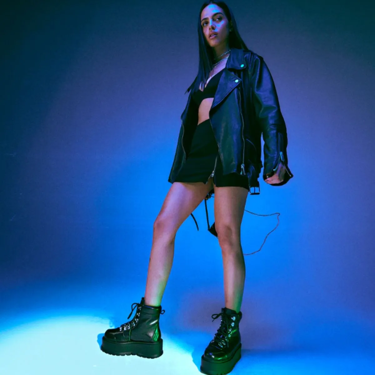 HYDRA All Black Matrix Platform Boots sold by Shoe Freaks product image thumbnail 3