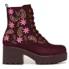 Moonlit Ember Suede Lace Up Boots- Brown sold by Shoe Freaks