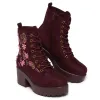 Moonlit Ember Suede Lace Up Boots- Brown sold by Shoe Freaks