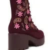 Moonlit Ember Suede Lace Up Boots- Brown sold by Shoe Freaks