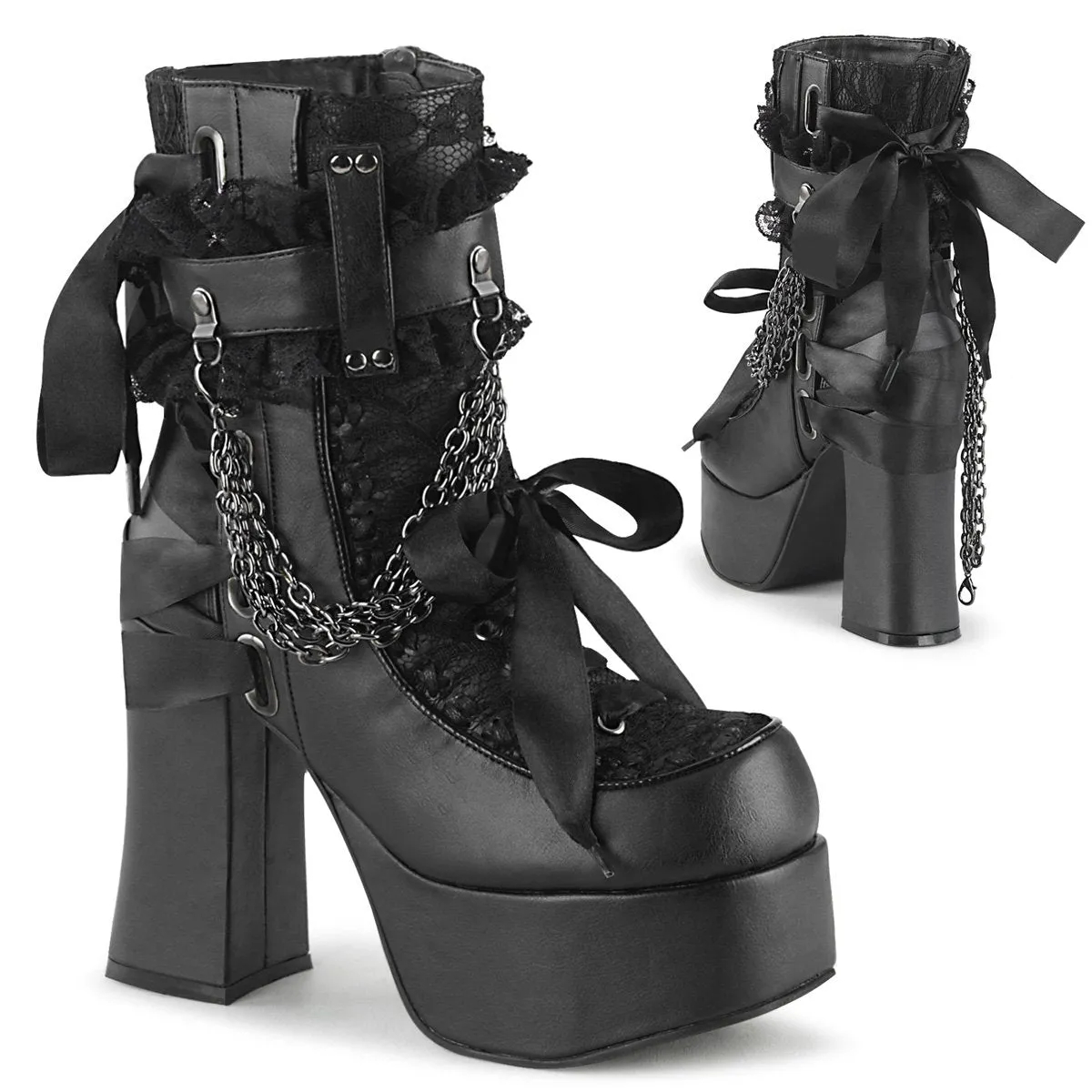 Demonia Charade-110-Black-Size 9-Clearance sold by Shoe Freaks
