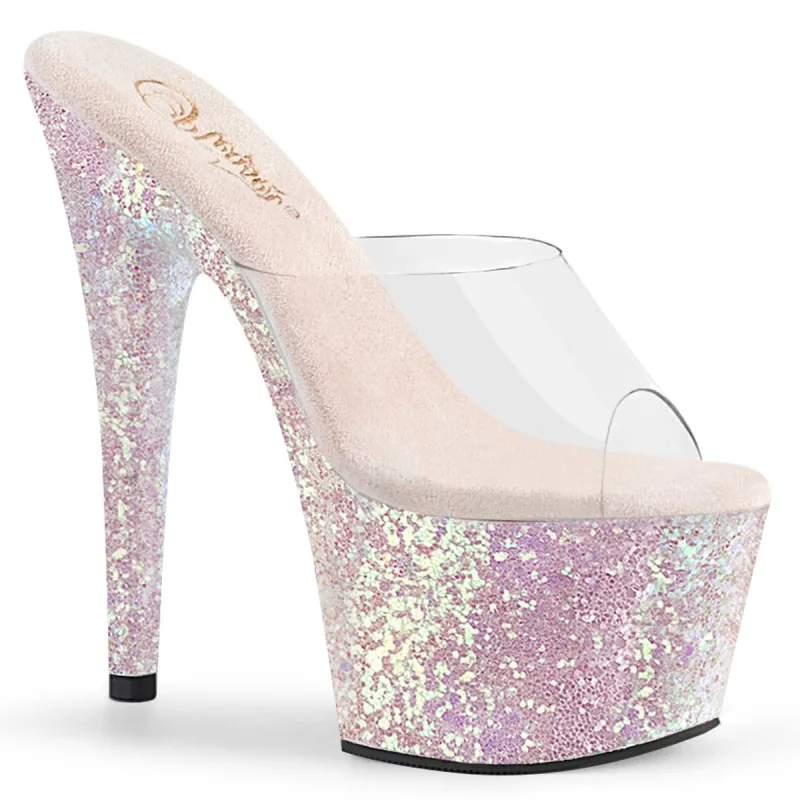 Pleaser Adore-701LG-Clear/Opal-Size 7-Clearance sold by Shoe Freaks