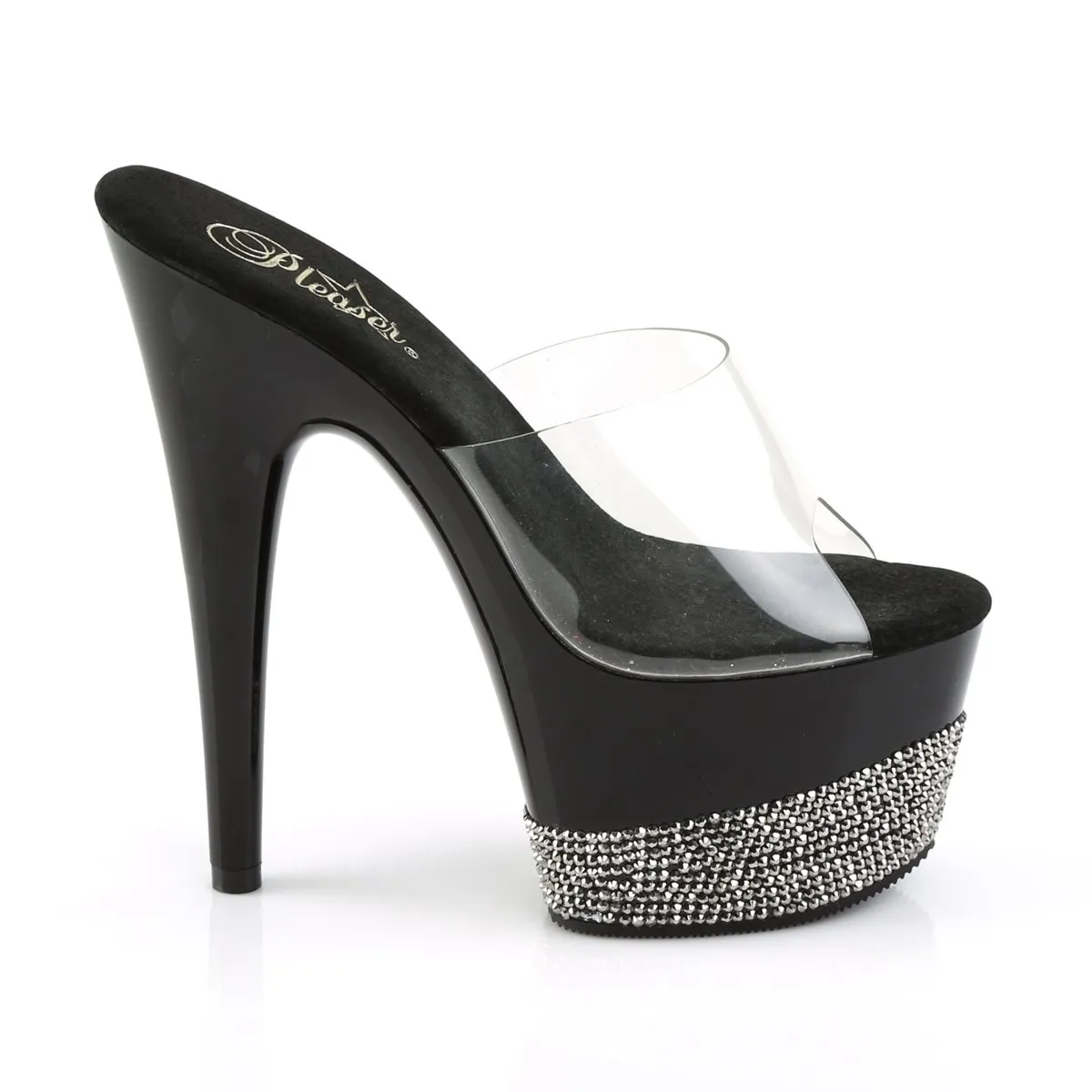 Pleaser Adore-701-3-Clear-Black-Size 7-Clearance sold by Shoe Freaks product image thumbnail 5