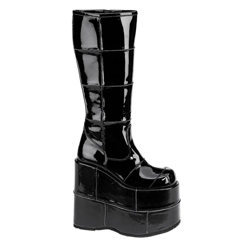 Demonia Stack-301-Black-Size 6-Clearance sold by Shoe Freaks
