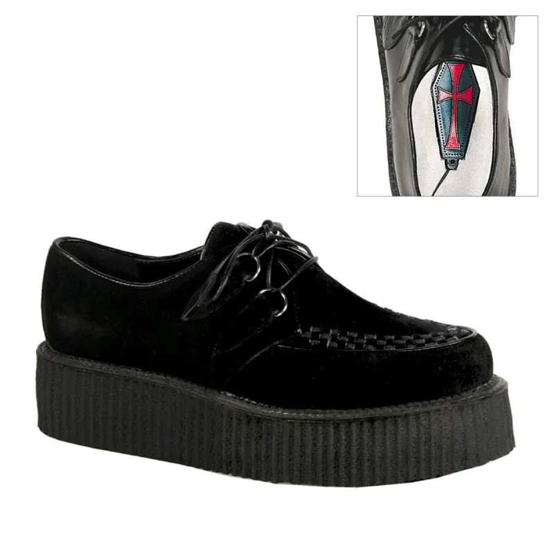 Demonia V-Creeper-502S-Black-Size 9-Clearance sold by Shoe Freaks