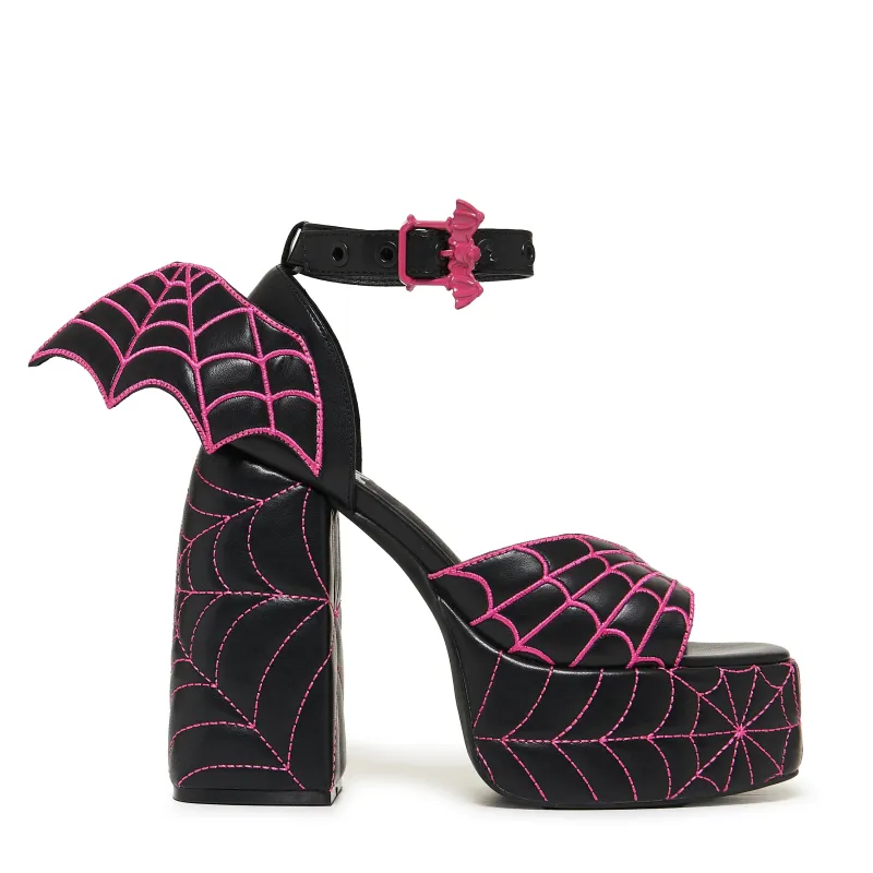 Haunt Couture Padded Chunky Heels - Black sold by Shoe Freaks