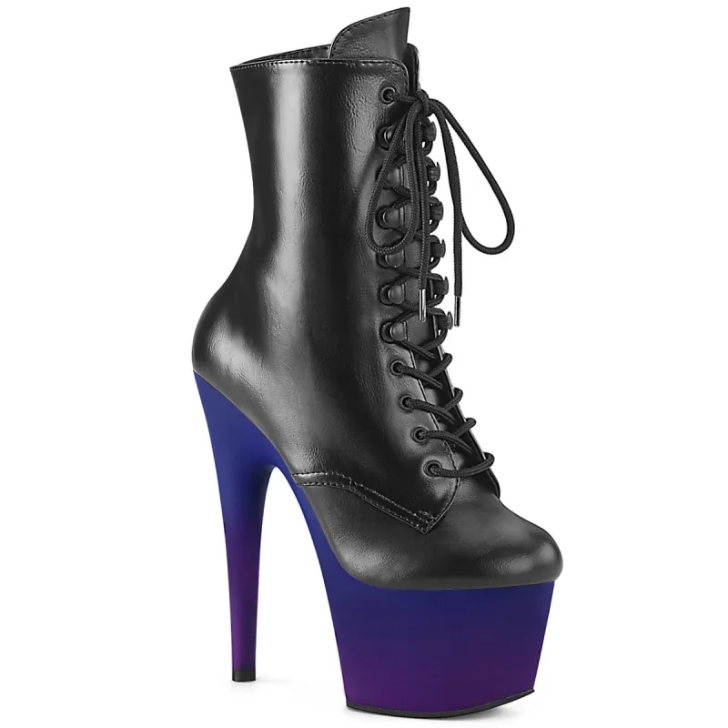 Pleaser Adore-1020BP-Black-Blue-Purple-Size 8-Clearance sold by Shoe Freaks