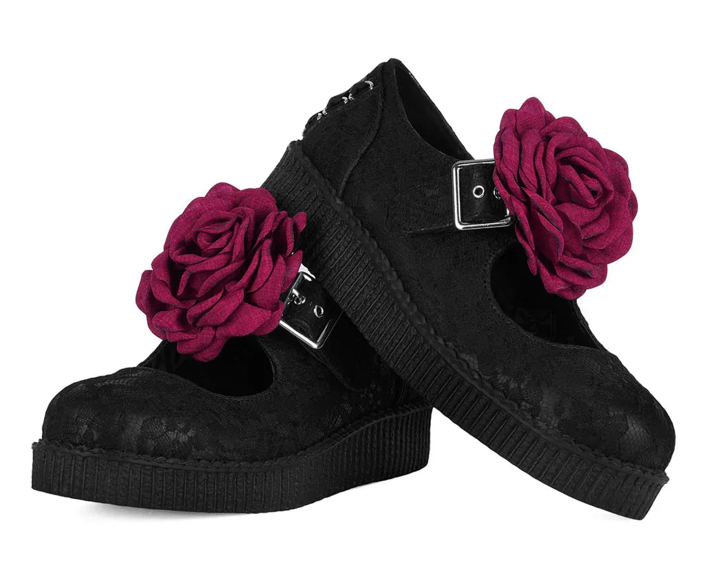 TUK-F3406L Black TUKskin Flower Lace Viva Low Mary Jane sold by Shoe Freaks product image thumbnail 2