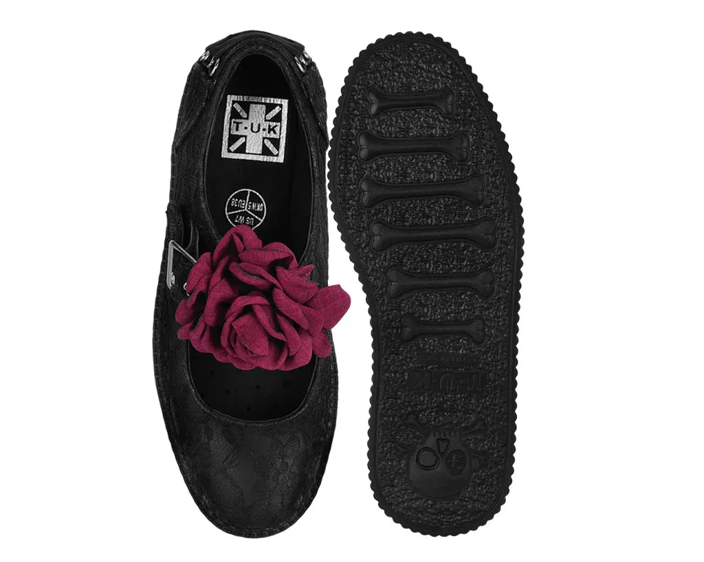TUK-F3406L Black TUKskin Flower Lace Viva Low Mary Jane sold by Shoe Freaks product image thumbnail 3