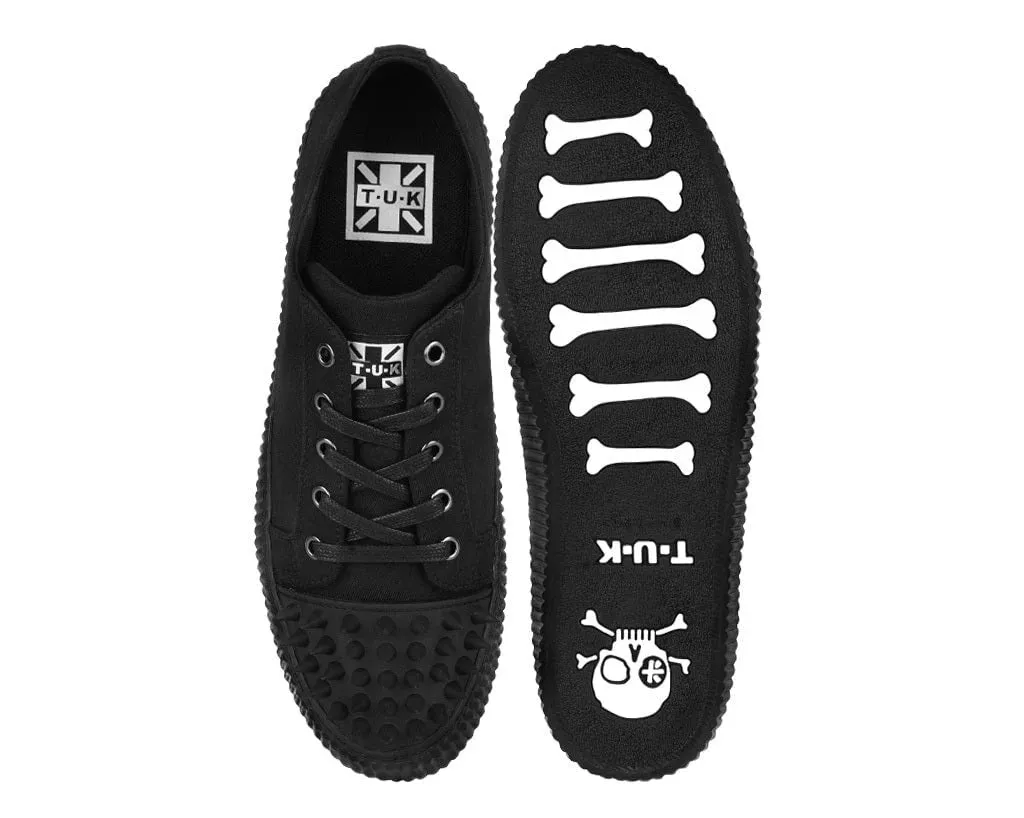 TUK-A3428 Black Twill Spiked Lace Up Sneaker sold by Shoe Freaks product image thumbnail 4
