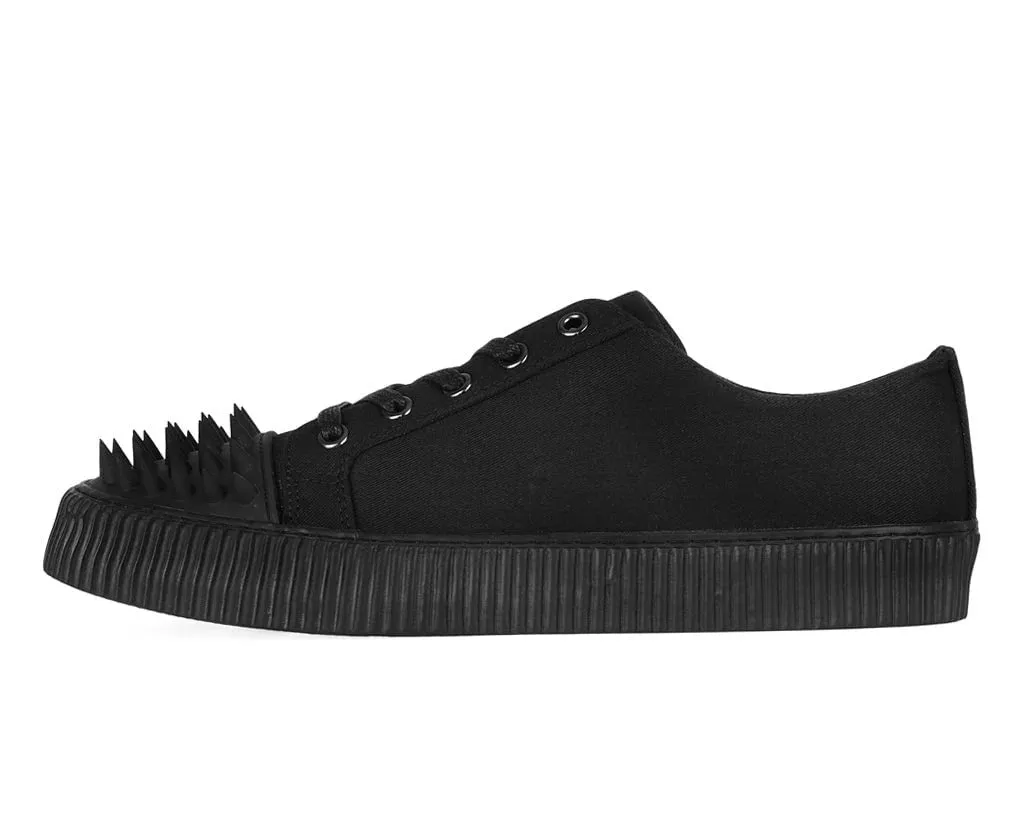 TUK-A3428 Black Twill Spiked Lace Up Sneaker sold by Shoe Freaks product image thumbnail 2