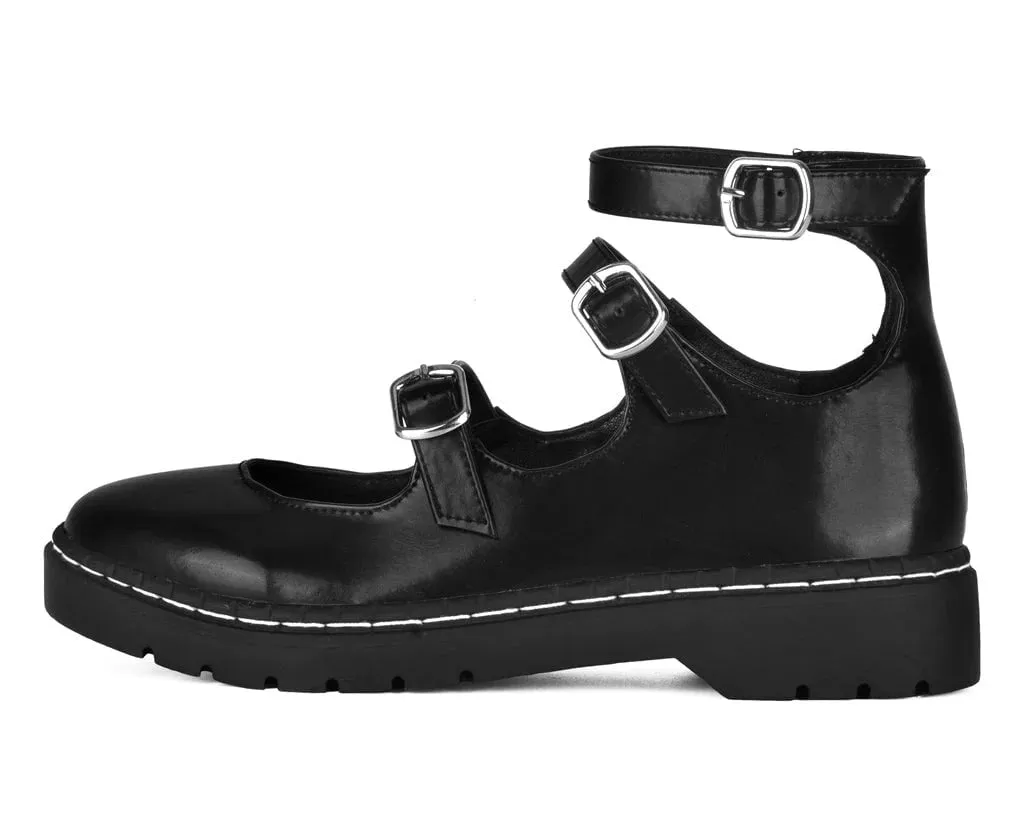 TUK-T2354 Black calf TUKskin 3 Strap Mary Jane sold by Shoe Freaks product image thumbnail 4