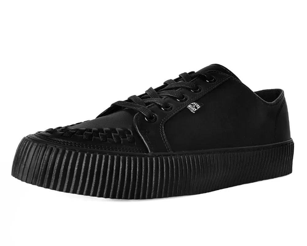 TUK-A3314 Black Leather Lace-Up Creeper Sneaker sold by Shoe Freaks