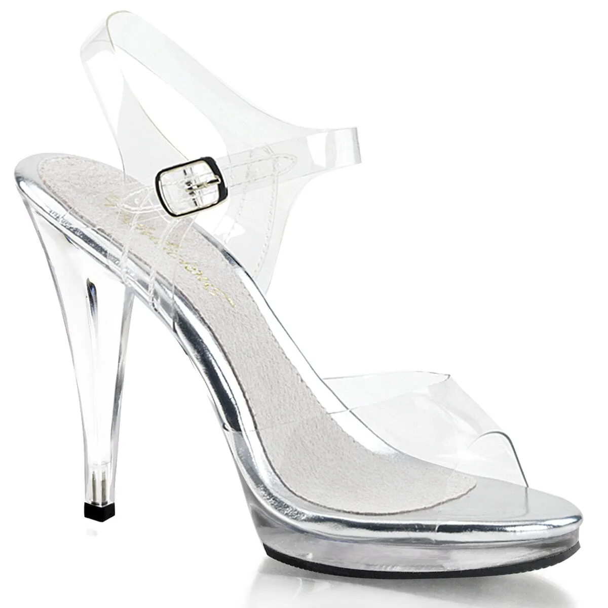 Fabulicious Flair-408-Clear-Size 9-Clearance sold by Shoe Freaks