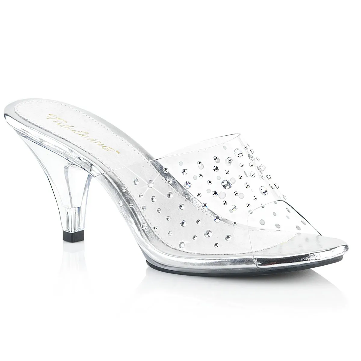 Fabulicious Belle-301RS-Clear/Clear-Size 7-Clearance sold by Shoe Freaks