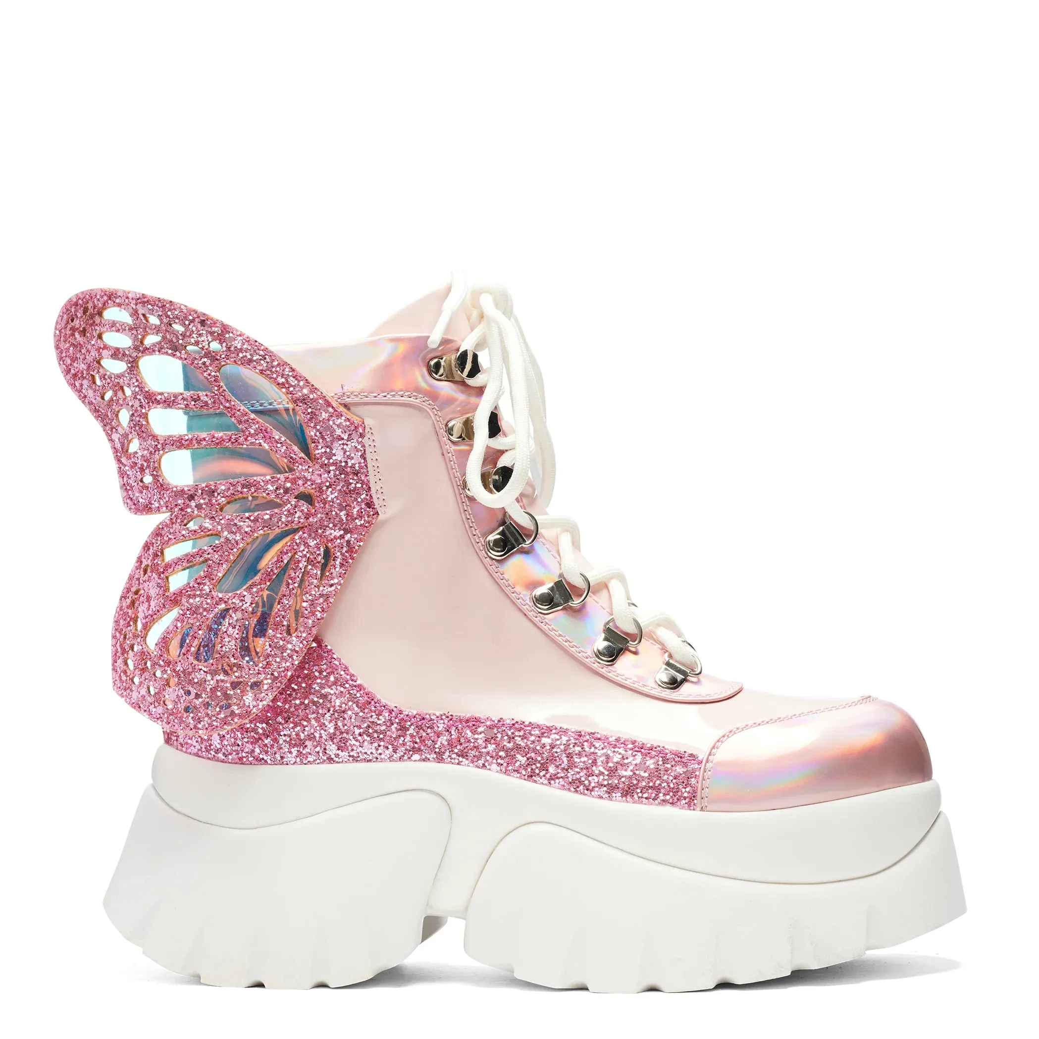 Wings of a Bubblegum Eyed Pixie Boots-Pink-Size 6-Clearance sold by Shoe Freaks