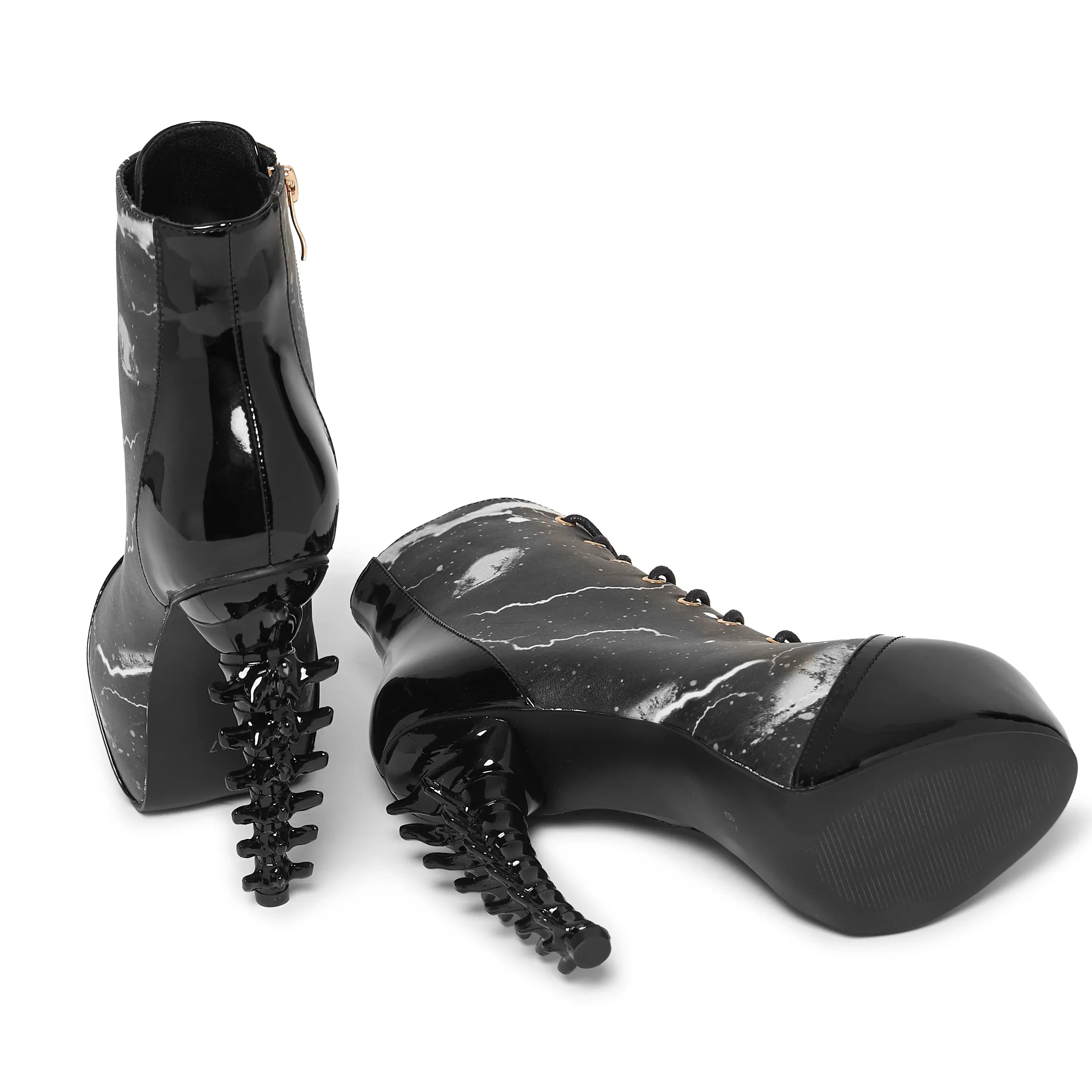 Phantasm Spiny Heel Ankle Boots-Black sold by Shoe Freaks product image thumbnail 5