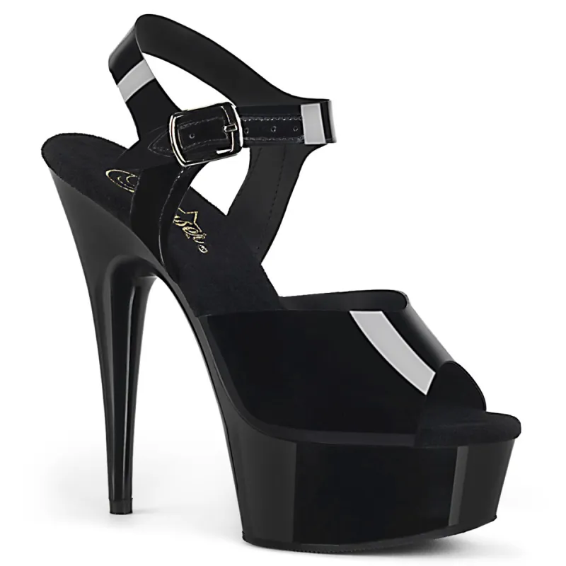 Pleaser Delight-608N-Black-Size 6-Clearance sold by Shoe Freaks