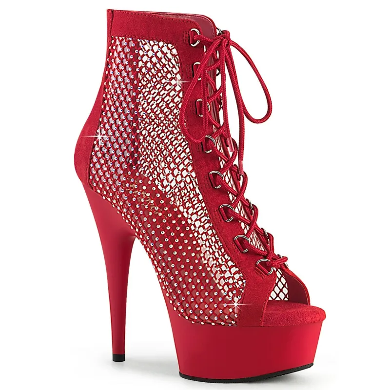 Pleaser Delight-600-33RM-Red-Size 9-Clearance sold by Shoe Freaks