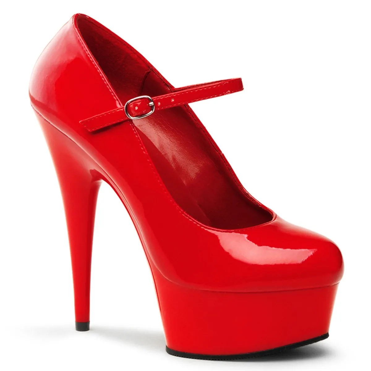 Pleaser Delight-687-Red-Size 7-Clearance sold by Shoe Freaks