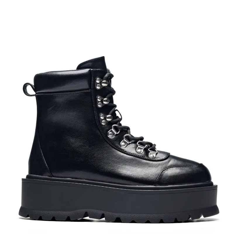 HYDRA All Black Matrix Platform Boots-Size 6-Clearance sold by Shoe Freaks