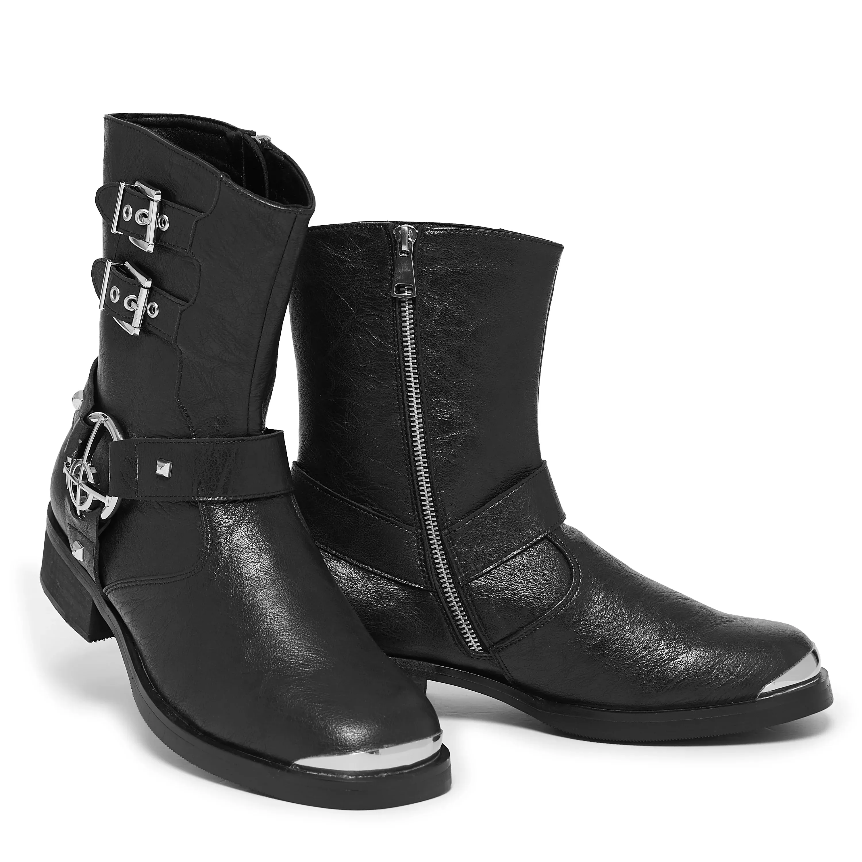 Ghost by KOI - Nameless Ghouls Men's Stacked Biker Boots sold by Shoe Freaks product image thumbnail 5