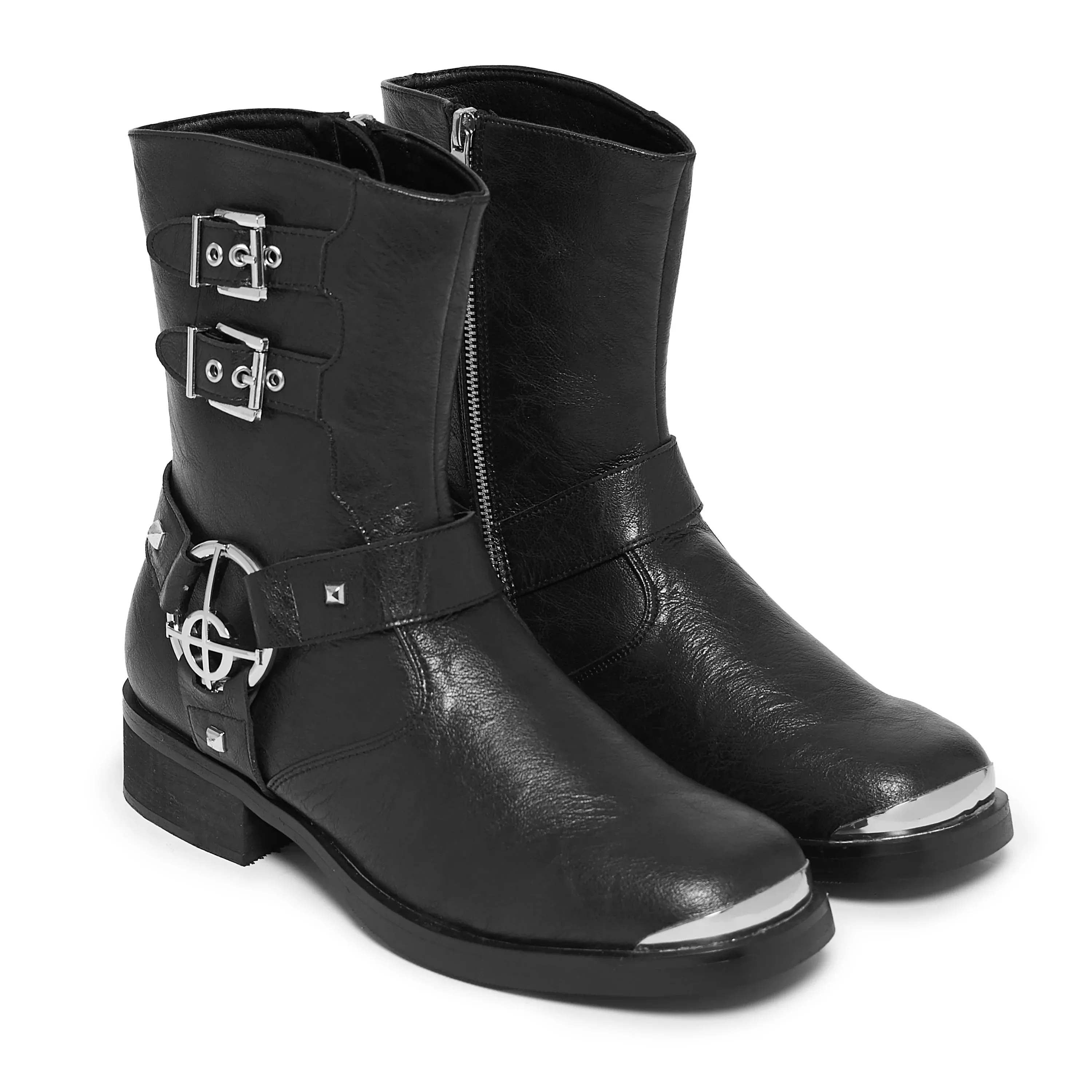 Ghost by KOI - Nameless Ghouls Men's Stacked Biker Boots sold by Shoe Freaks product image thumbnail 2