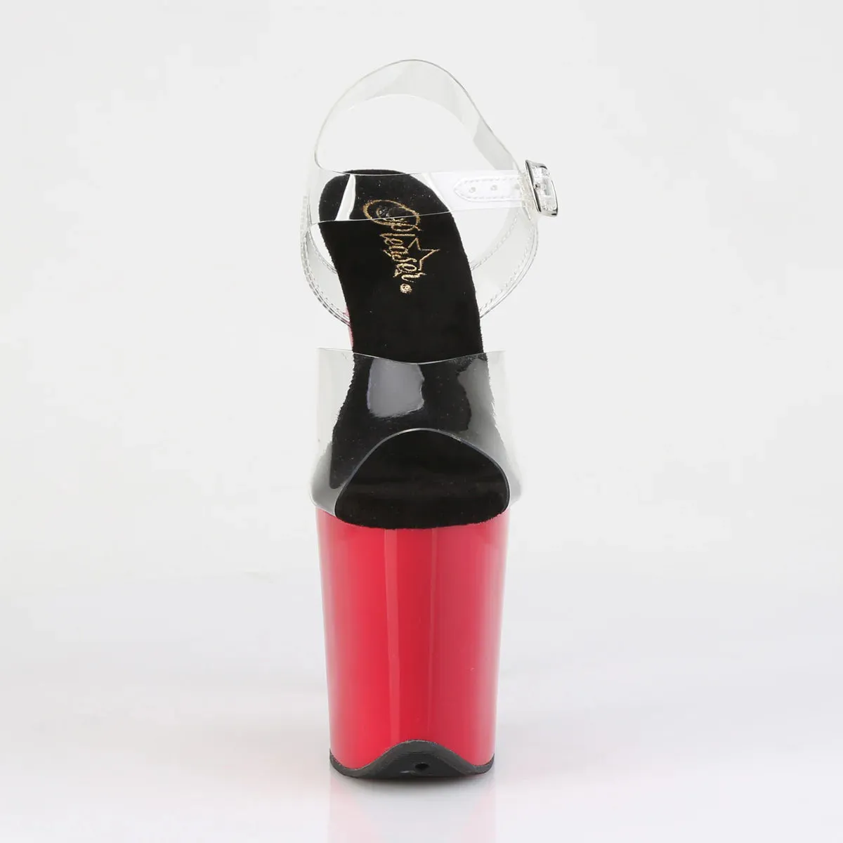Pleaser Flamingo-808-Clear-Black/Red-Size 5-Clearance sold by Shoe Freaks product image thumbnail 2