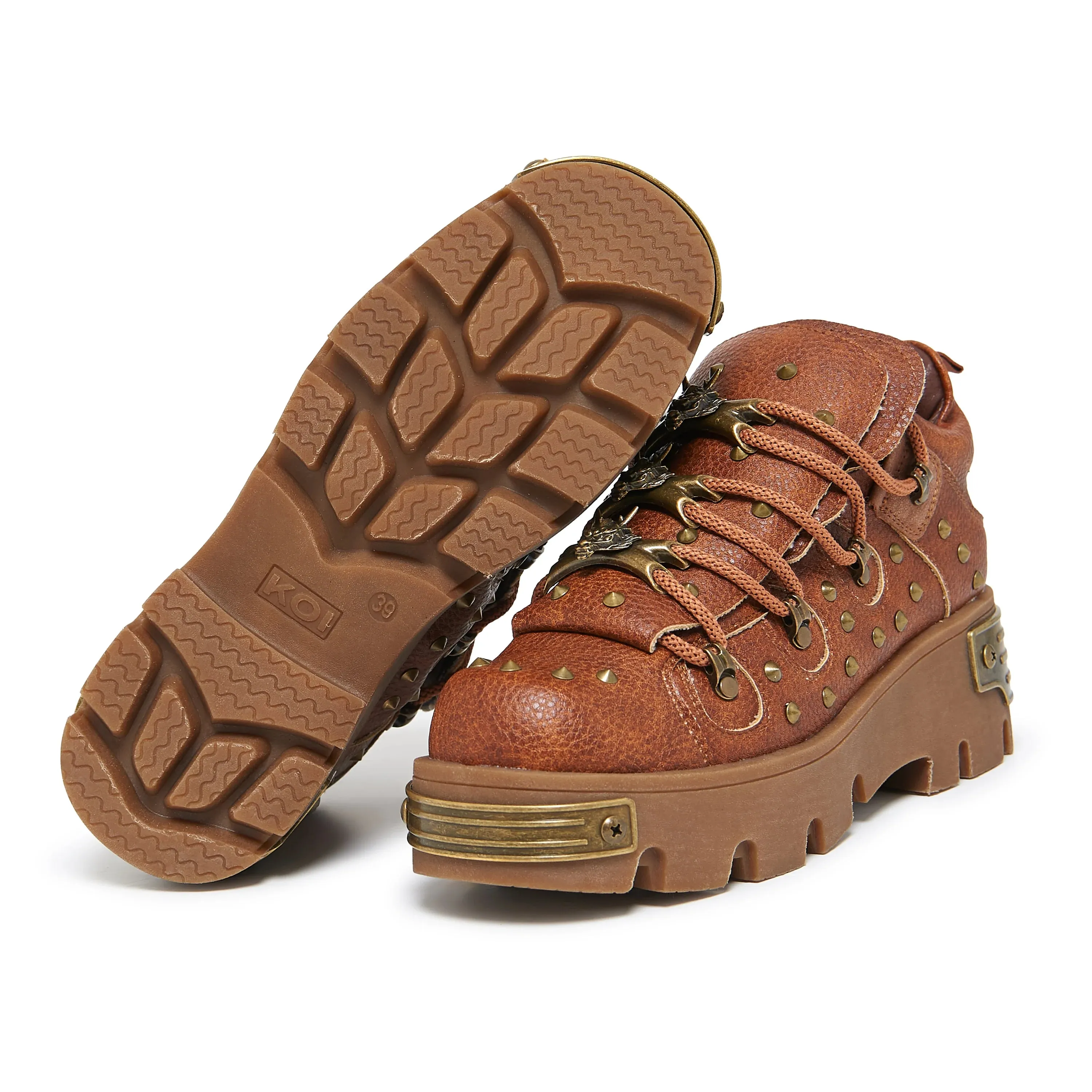 KOI Thurnax Chunky Hardware Trainers - Brown sold by Shoe Freaks product image thumbnail 4
