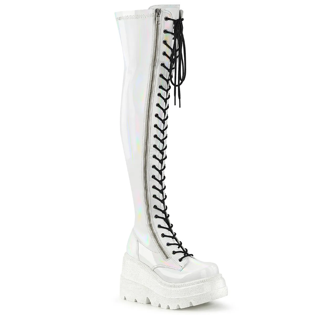 Demonia Shaker-374-White-Size 8-Clearance sold by Shoe Freaks