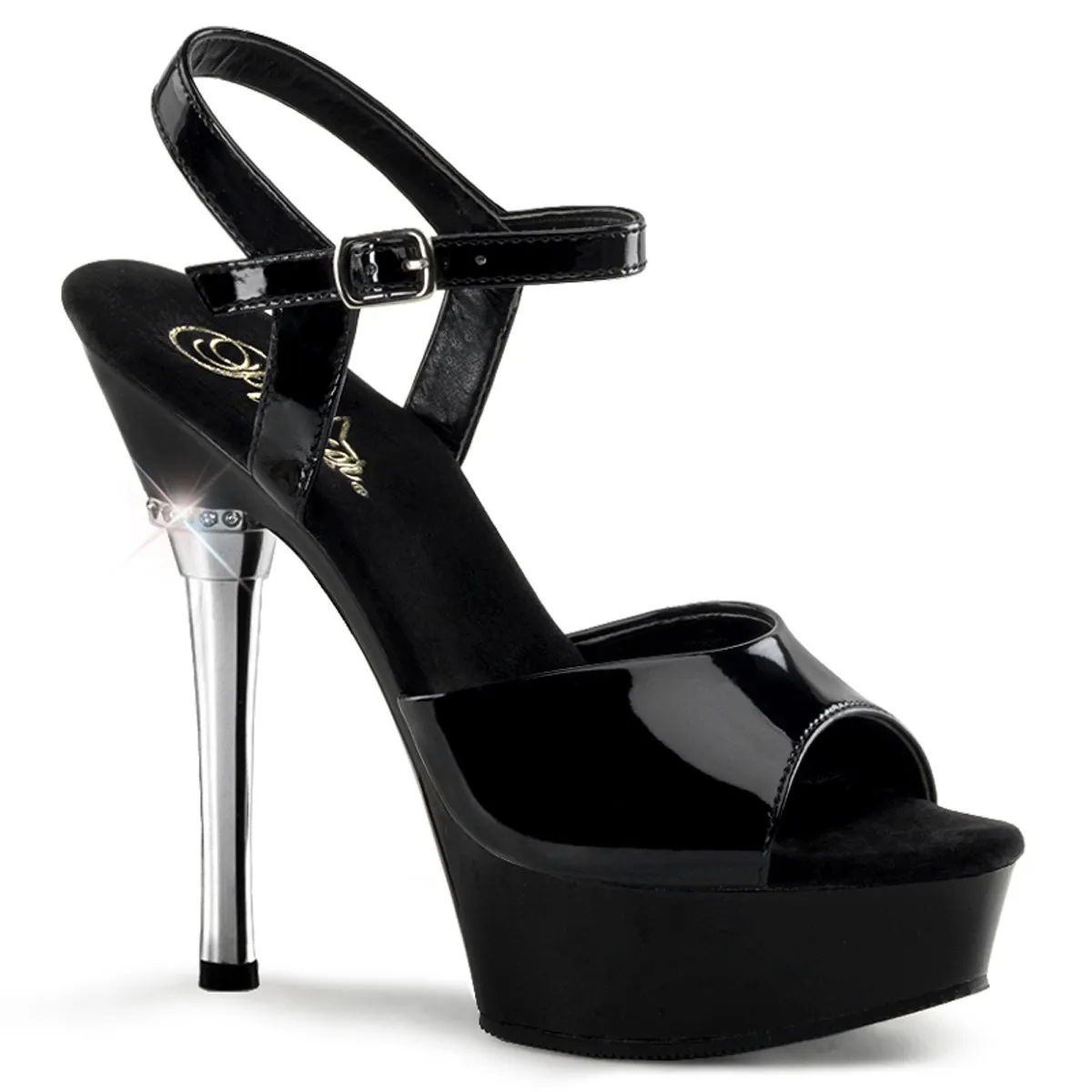 Pleaser Allure-609-Black-Size 6-Clearance sold by Shoe Freaks