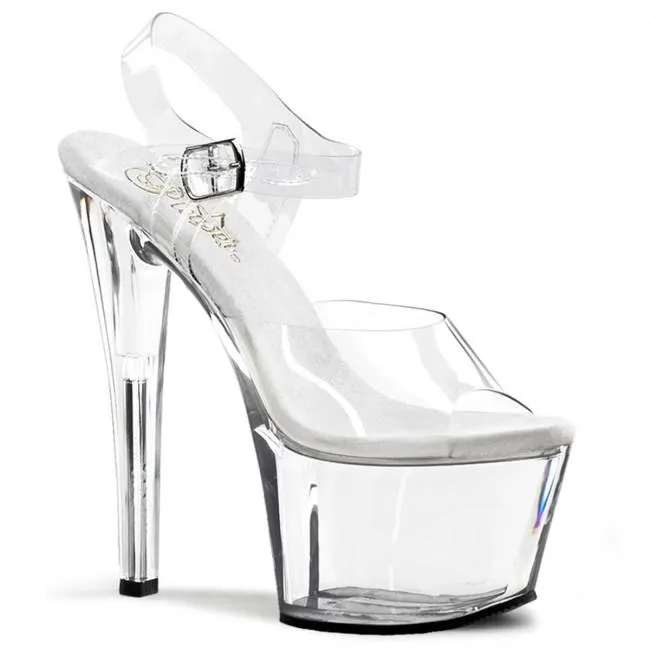 Pleaser Sky-308-Clear-Size 7-Clearance sold by Shoe Freaks