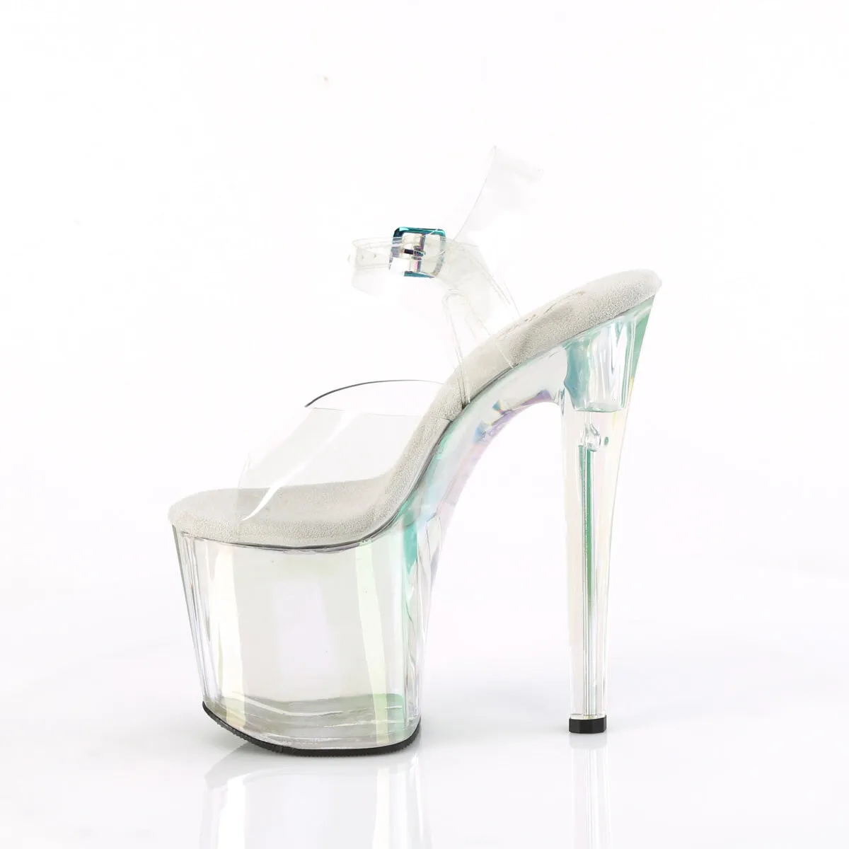 Pleaser Enchant-708HT-Clear/Holographic Tinted Rainbow-Size 5-Clearance sold by Shoe Freaks product image thumbnail 3