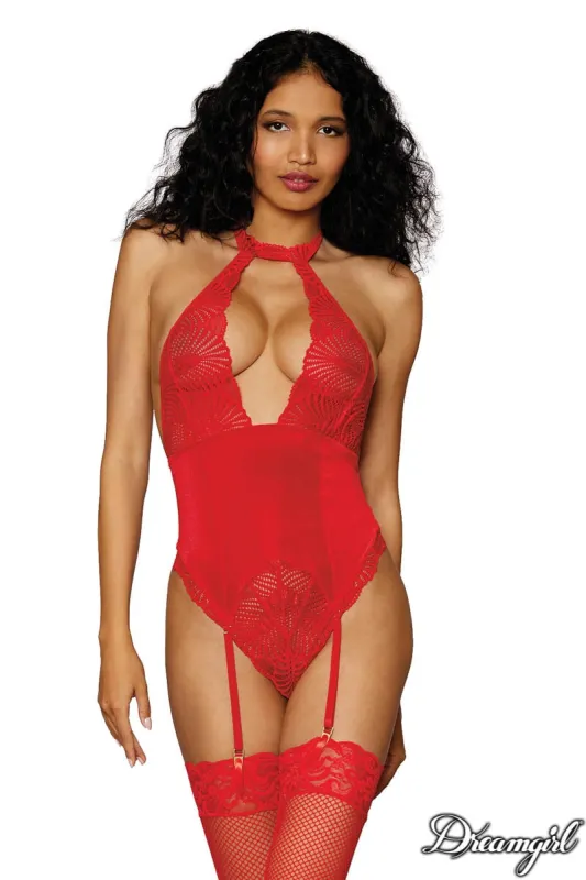 Stretch Lace Garter Teddy sold by Shoe Freaks