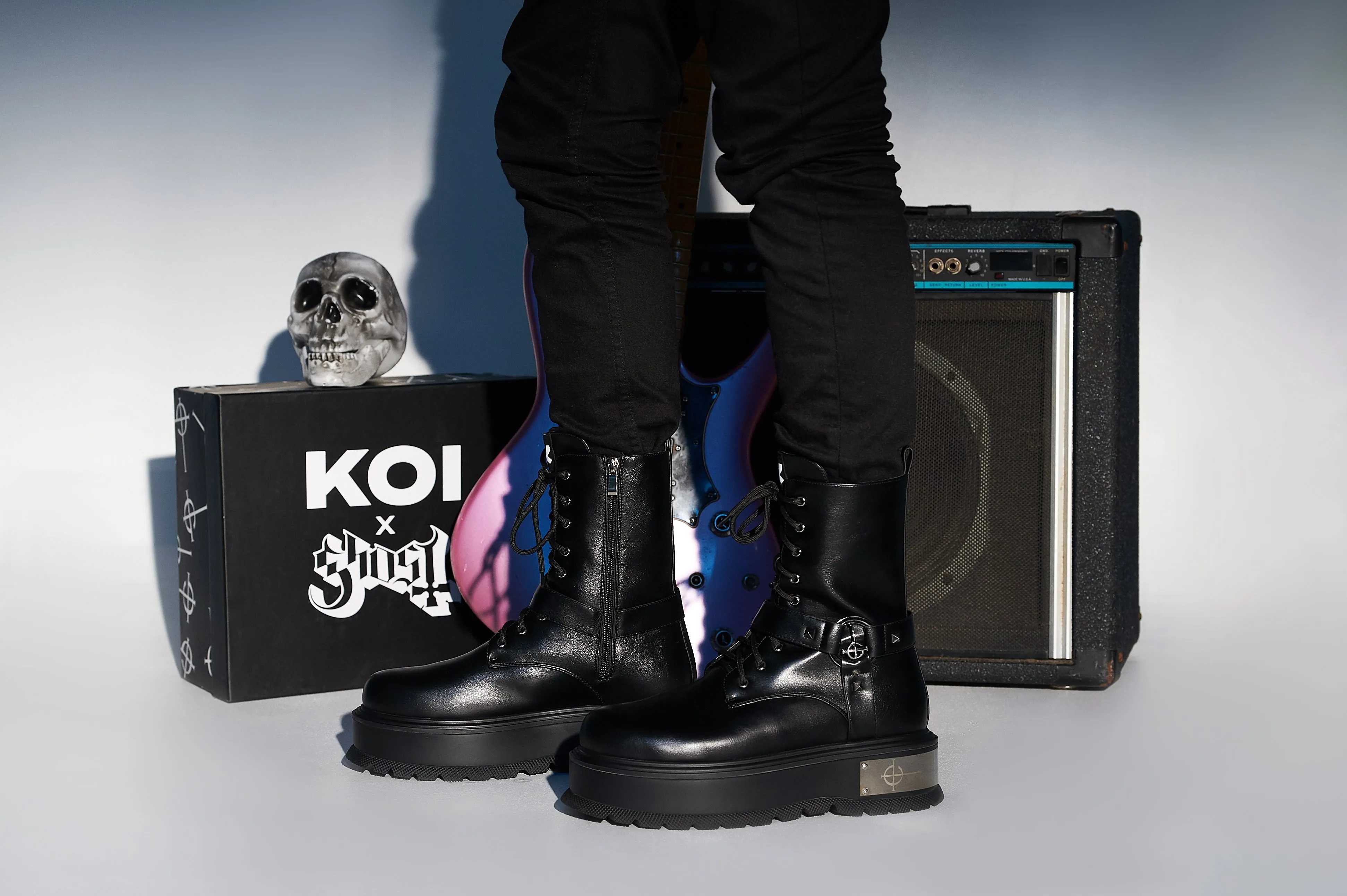 Ghost by KOI - The Imperator Men's Hardware Platform Boots-Black-Size 12-Clearance sold by Shoe Freaks product image thumbnail 3
