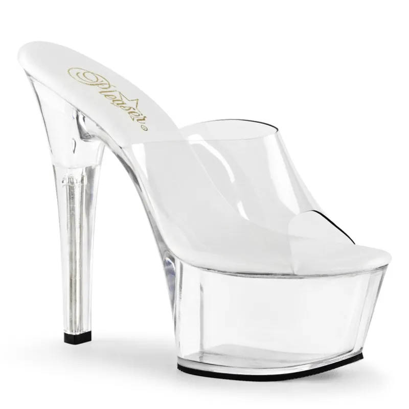 Pleaser Aspire-601-Clear-Size 5-Clearance sold by Shoe Freaks