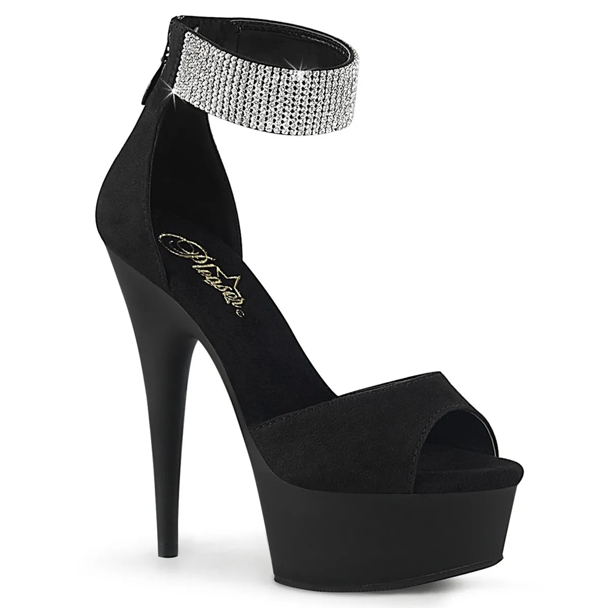 Pleaser Delight-625- Black-Size 5-Clearance sold by Shoe Freaks