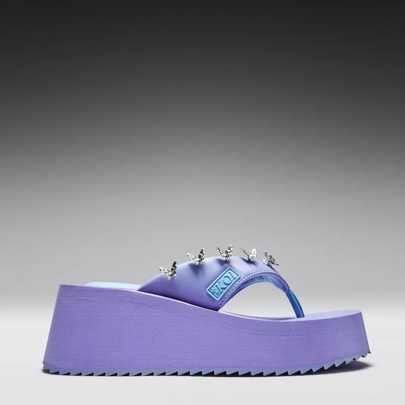 KOI Daydreamer Flatform Thong Sandals-Lilac made by Koi Footwear