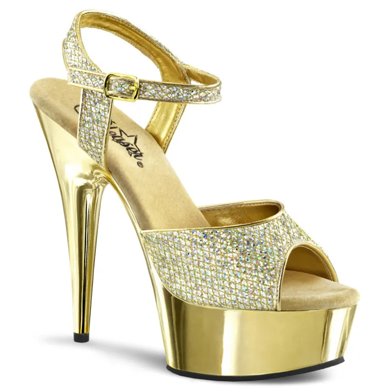 Pleaser Delight-609G-Gold-Size 11-Clearance sold by Shoe Freaks