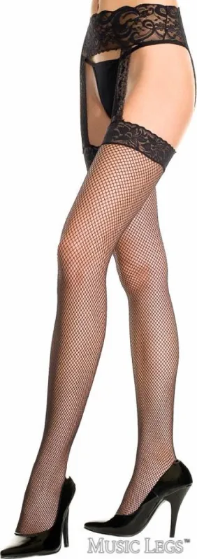 Fishnet Suspender Pantyhose sold by Shoe Freaks