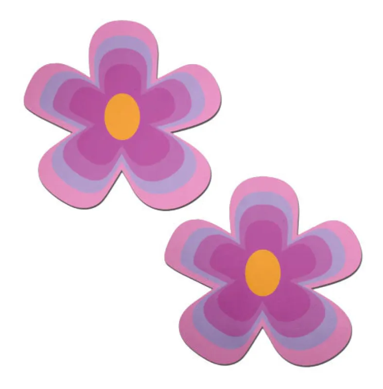 Groovy Flower Pasties in Peaceful Purples sold by Shoe Freaks